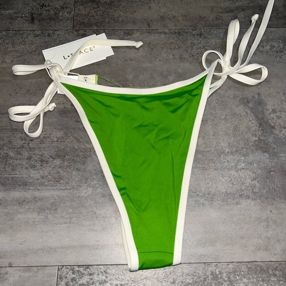 L*SPACE levy Bikini bottom bitsy in palm cream - Picture 6 of 8